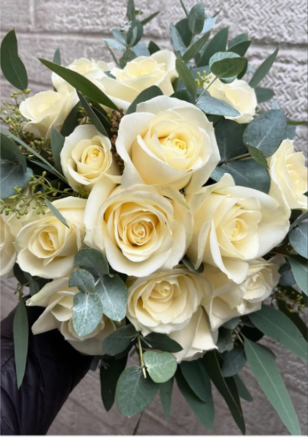 Bridal bouquet created by A and S Flower Studio Tadworth