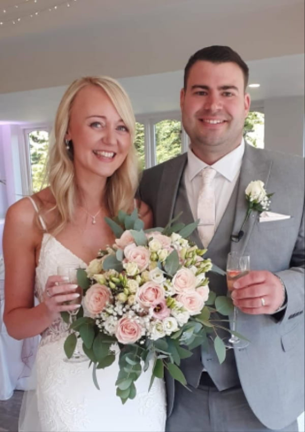 Wedding flowers designed for a Surrey celebration