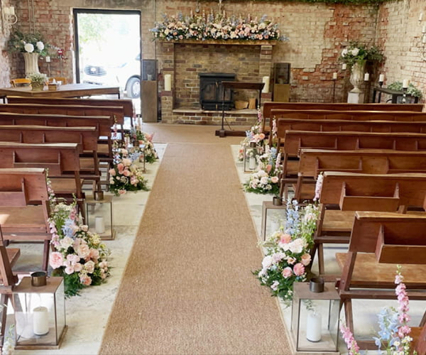Ceremony flowers for a Surrey wedding