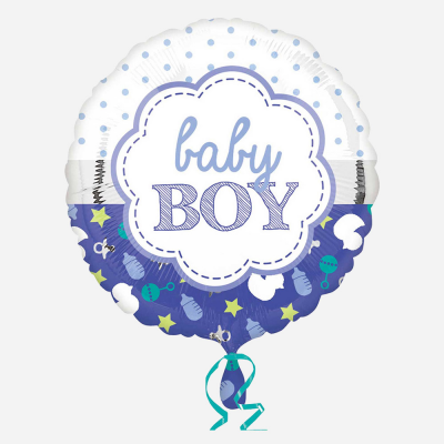 Baby Boy Balloon - A delightful fun additional treat delivered with your chosen floral gift.