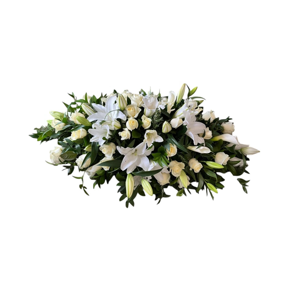 White Coffin Spray Product Image