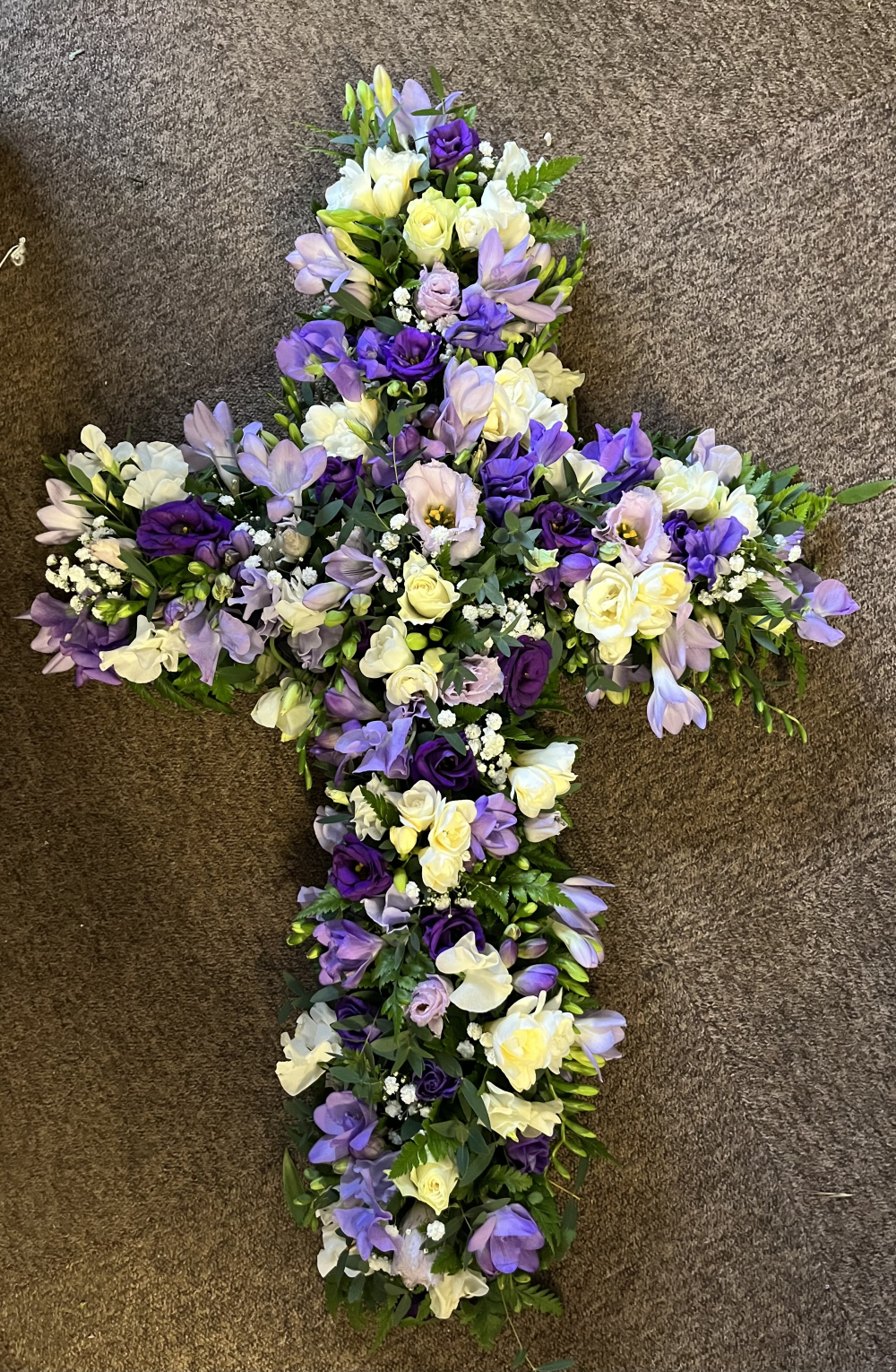 Cross in lilac, purple and white 006 Product Image